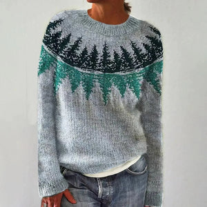 Women’s Elegant Crew Neck Knit Sweater