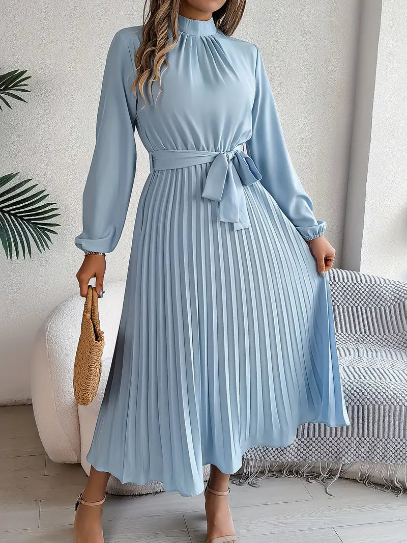 Stylish Midi Dress for Women with Adjustable Belt