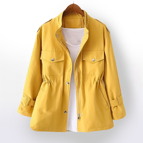 Women's Utility Style Drawstring Waist Casual Blazer