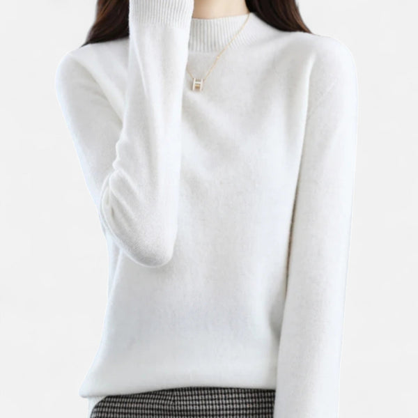 Women’s Soft Knit Mock Neck Sweater Long Sleeve