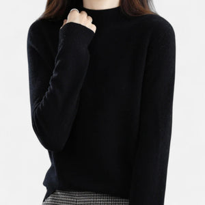 Women’s Soft Knit Mock Neck Sweater Long Sleeve