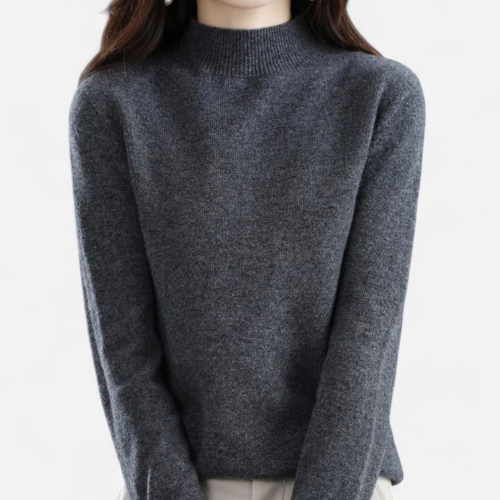 Women’s Soft Knit Mock Neck Sweater Long Sleeve