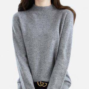 Women’s Soft Knit Mock Neck Sweater Long Sleeve