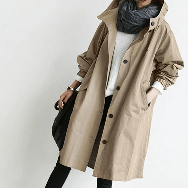 Women's Hooded Oversized Trench Coat