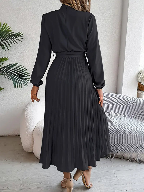 Stylish Midi Dress for Women with Adjustable Belt