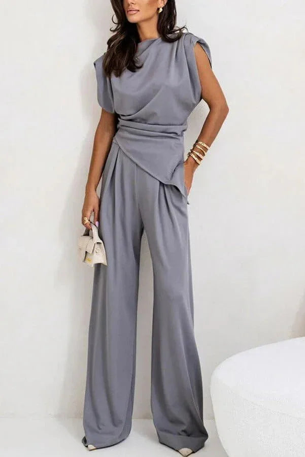 Women’s Elegant 2 Piece Wide Leg Pants Set