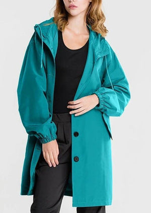 Lightweight Waterproof Hooded Rain Jacket for Women