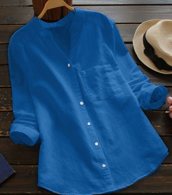 Women’s Relaxed Button-Up Long Sleeve Shirt