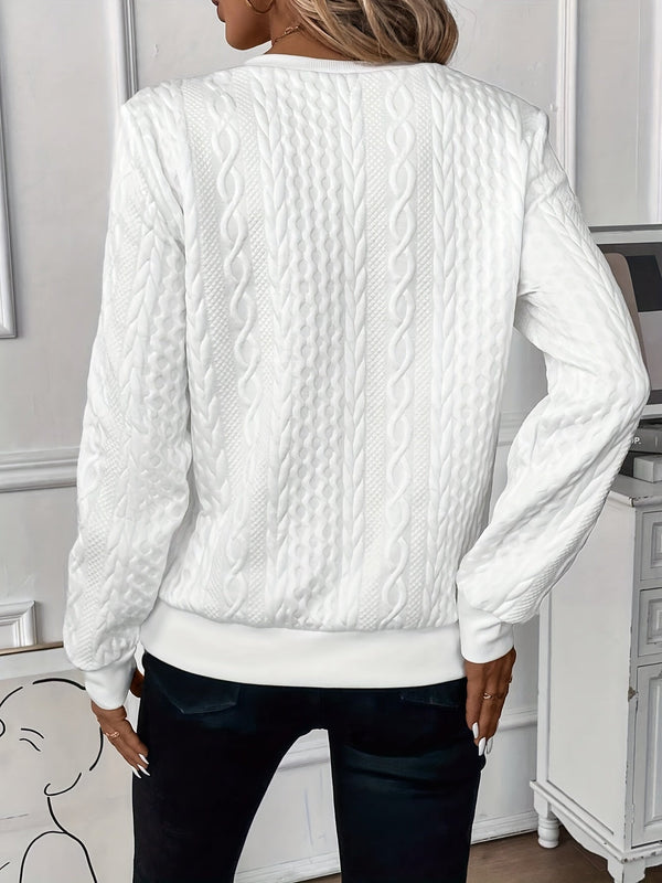 Women’s Zip-Up Knit Sweater with Stand Collar