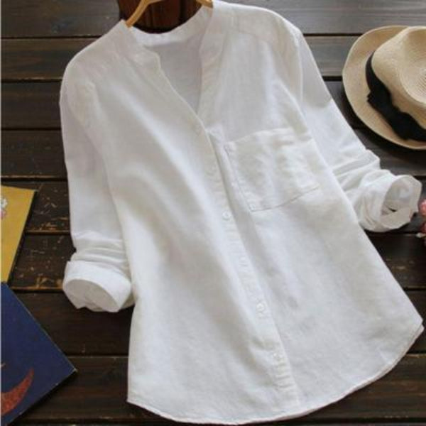 Women’s Relaxed Button-Up Long Sleeve Shirt