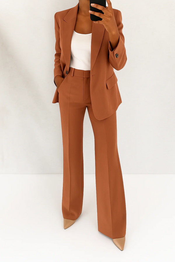 Women’s Elegant Blazer and Trouser Suit Set