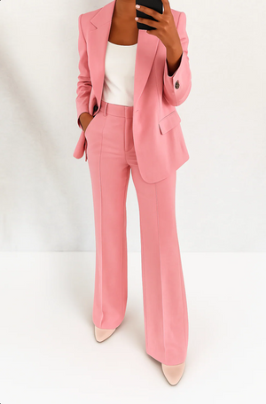 Women’s Elegant Blazer and Trouser Suit Set