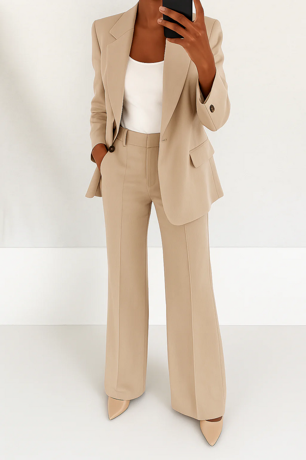 Women’s Elegant Blazer and Trouser Suit Set