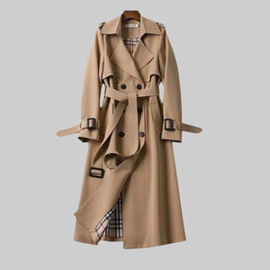 Women's Belted Double Breasted Trench Coat