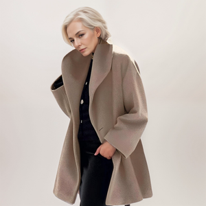Women's Oversized Trench Coat Mid-Length Jacket
