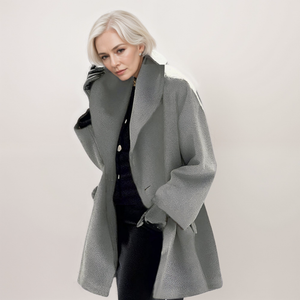 Women's Oversized Trench Coat Mid-Length Jacket