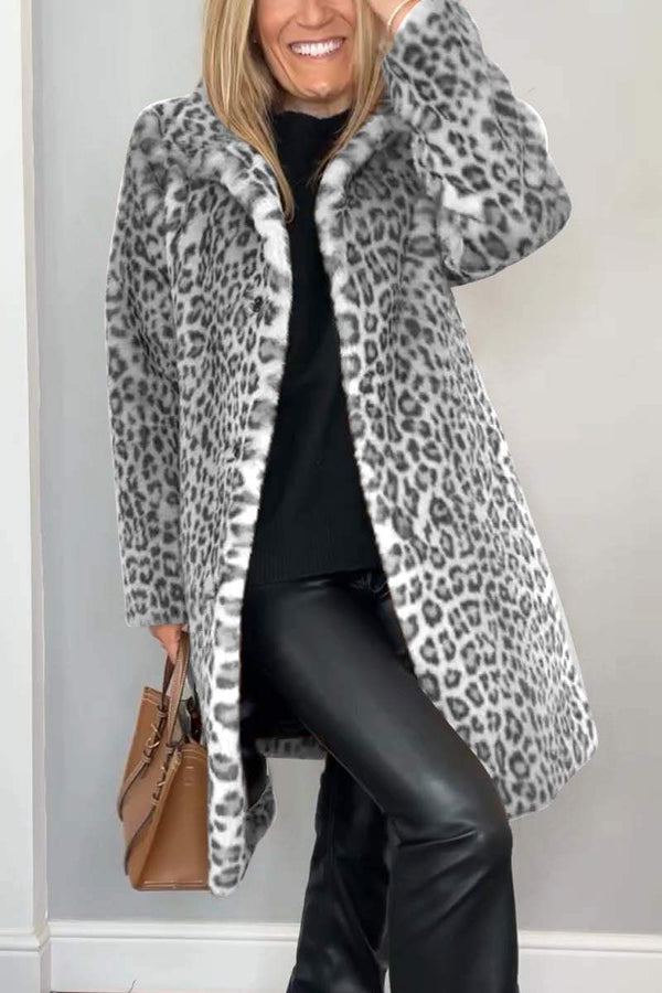 Elegant Leopard Print Coat - Premium Quality
