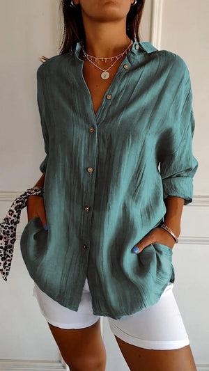 Stylish Women's Summer Button Down Shirt
