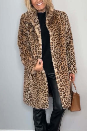 Elegant Leopard Print Coat - Premium Quality