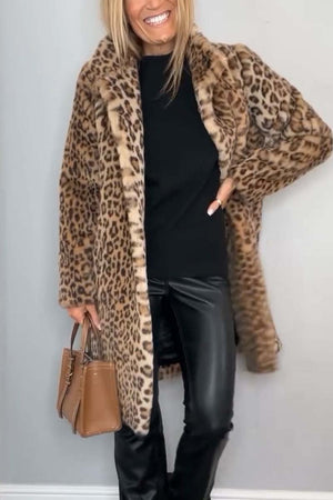 Elegant Leopard Print Coat - Premium Quality