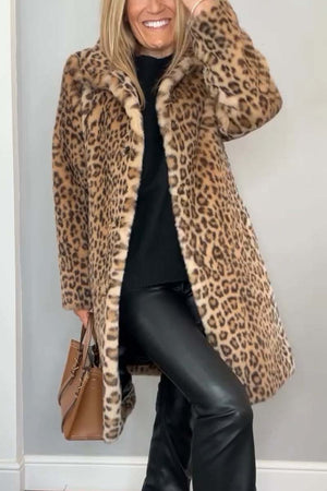 Elegant Leopard Print Coat - Premium Quality