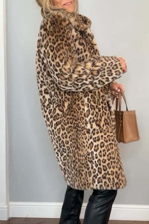 Elegant Leopard Print Coat - Premium Quality