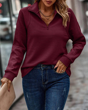 Women’s Ribbed Quarter-Zip Sweater