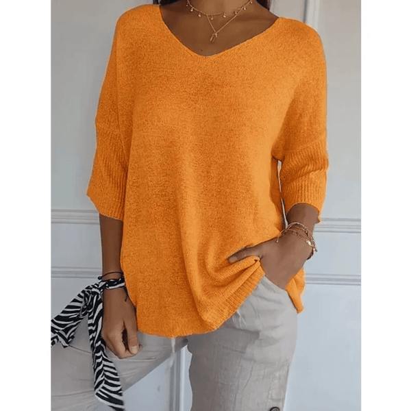 Chic V-neck Blouse - Stylish & Comfortable