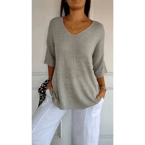 Chic V-neck Blouse - Stylish & Comfortable