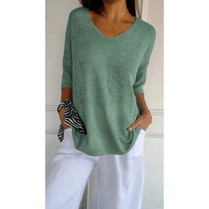 Chic V-neck Blouse - Stylish & Comfortable