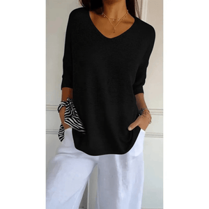 Chic V-neck Blouse - Stylish & Comfortable