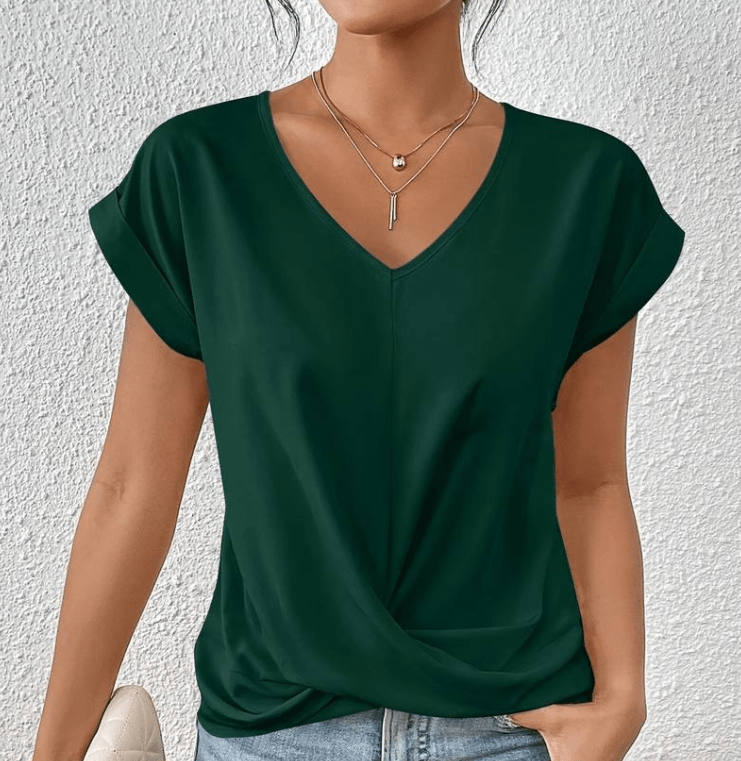 Slimming V-Neck Top for Tummy Control
