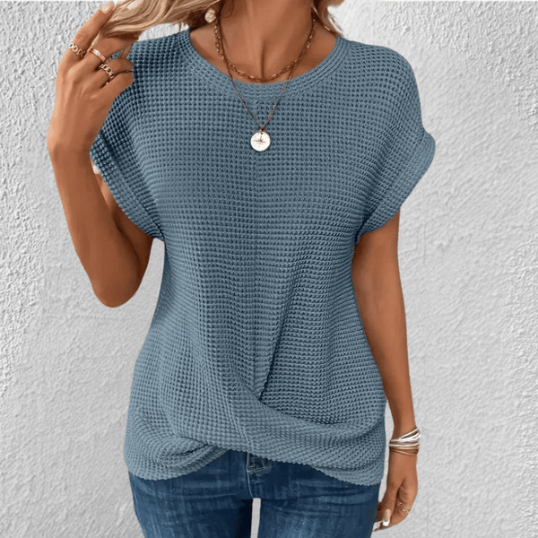 Soft Tummy-Control Waffle-Knit Top