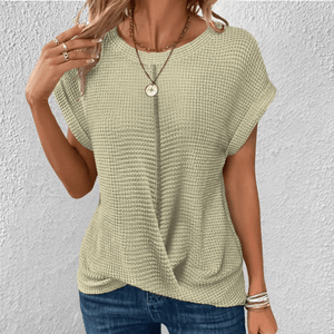 Soft Tummy-Control Waffle-Knit Top