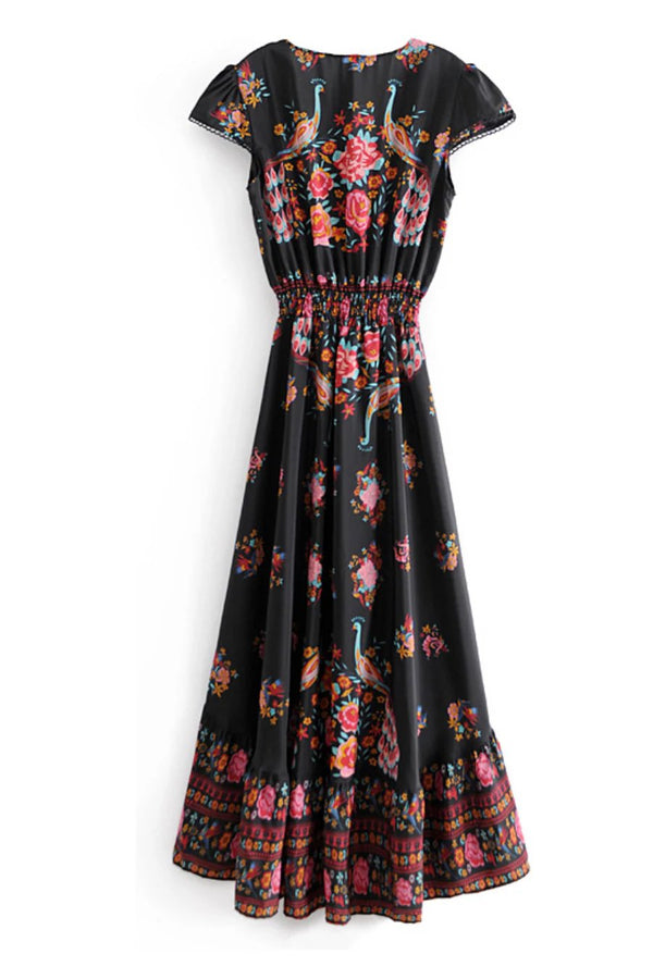 Elegant Women’s Floral Maxi Dress