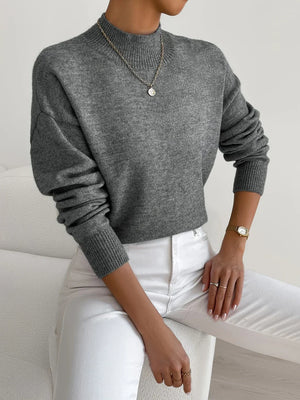 Elegant Turtleneck Knitwear Warm