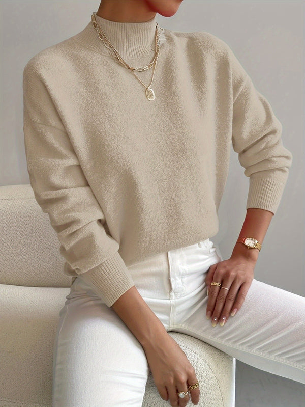 Elegant Turtleneck Knitwear Warm