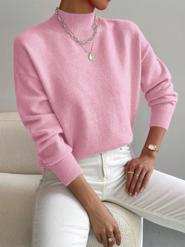 Elegant Turtleneck Knitwear Warm