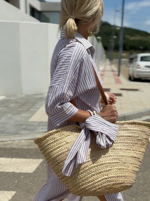 Stylish Striped Shirt Dress for Women