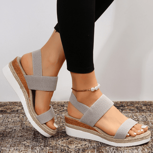 Comfortable Stretch Strap Platform Sandals