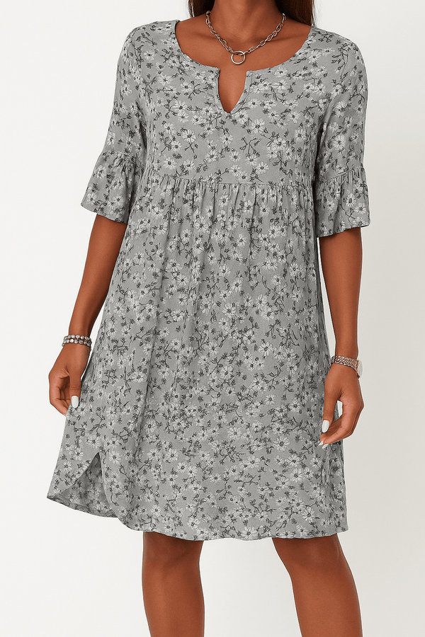 Elegant Floral Mini Dress with Flattering Fit