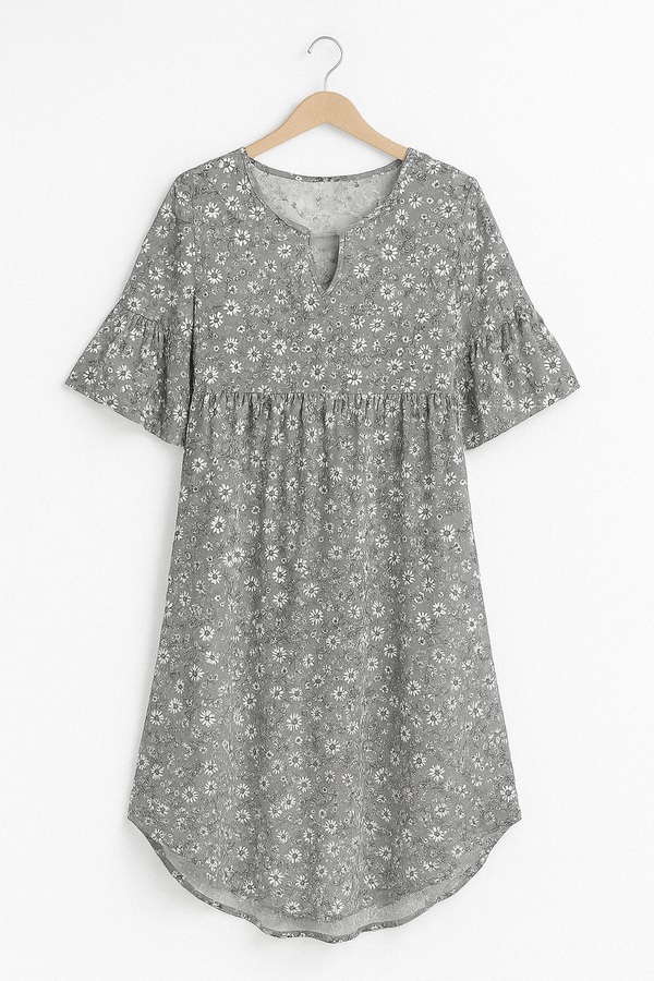 Elegant Floral Mini Dress with Flattering Fit