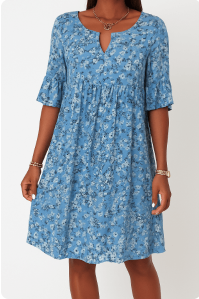 Elegant Floral Mini Dress with Flattering Fit