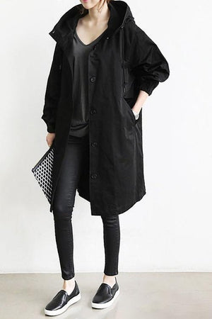 Women's Elegant Longline Trench Coat