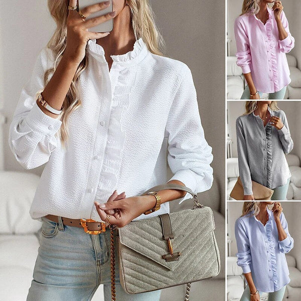 Chic Long-Sleeve Striped Blouse for Women