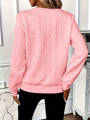 Women's Long Sleeve Zipper Sweater Loose Fit