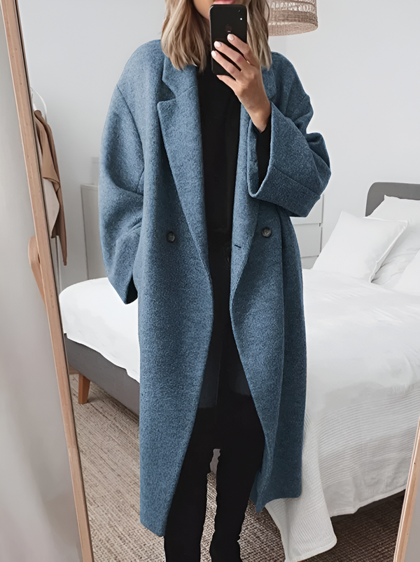 Women’s Oversized Double-Breasted Long Coat