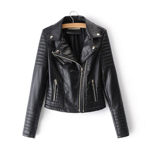 Women's Classic Biker Jacket with Timeless Moto Styling