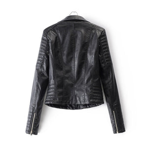 Women's Classic Biker Jacket with Timeless Moto Styling