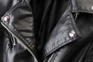 Women's Classic Biker Jacket with Timeless Moto Styling